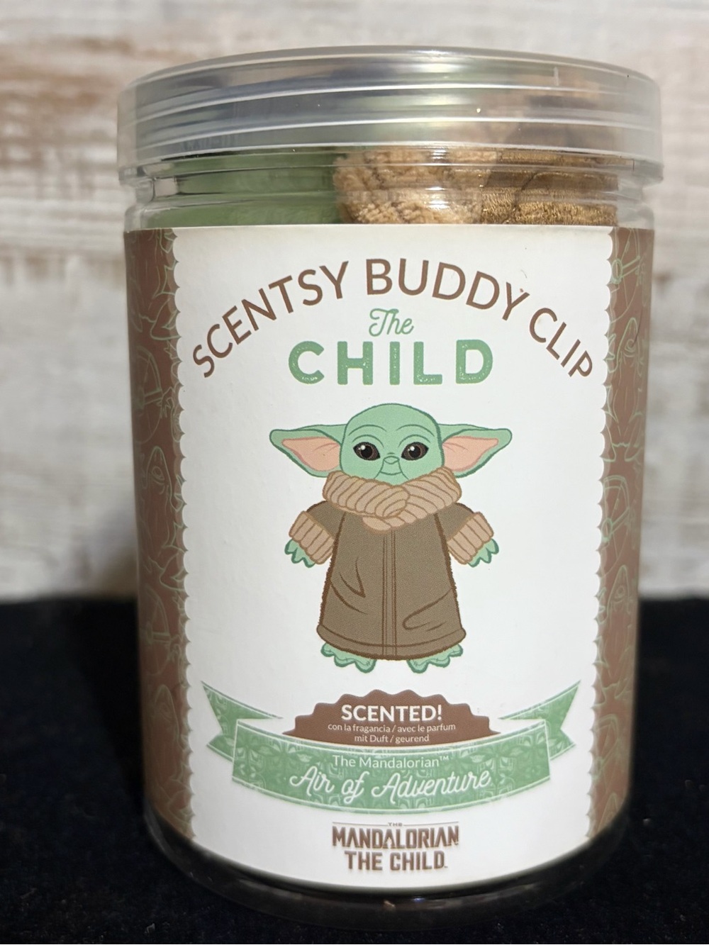 Scentsy Buddy Clip "The Child" Mandalorian Air of Adventure Scented Plush